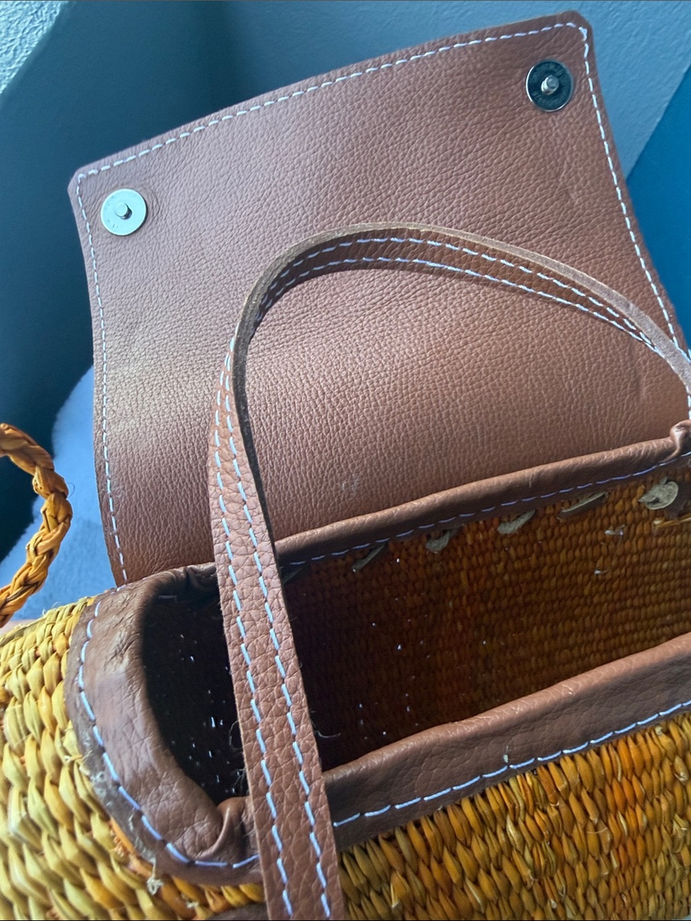 Sensi Studio Straw Dachshund Bag Purse NWOT - Picture 13 of 16